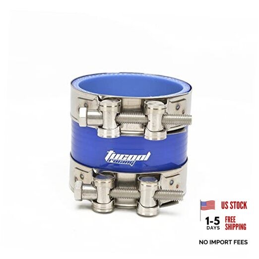 2.75″ ID Straight Silicone Hose Coupler, High Temp 4-Ply Reinforced 70mm Blue