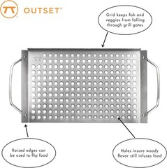 Stainless Steel Grill Topper Set – 11″x7″ & 11″x17″