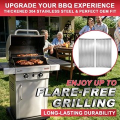 G362-2100-W1 Grill Emitter Plates for Charbroil Commercial 17 1/8″L, silver