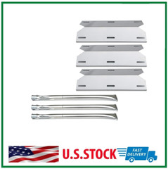 Replacement for Charmglow Home Depot 3 BurneR Gas Grill Burners & Heat Plates
