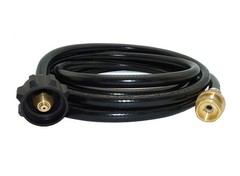 DOZYANT 12 Feet Propane Tank Converter Adapter Hose Assembly 12 Feet, Black