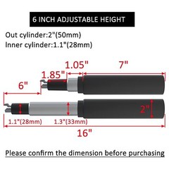 6″ Stroke Gas Lift Cylinder For Herman Miller Aeron Chair Replacement Parts Heav