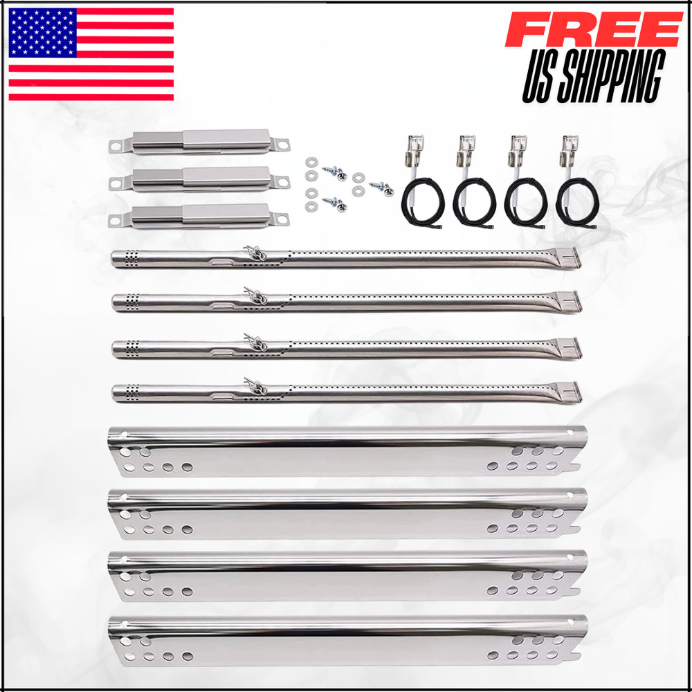 Grill Heat Plate Shields Burner Carryover Tube Igniters Parts For Charbroil 4PK