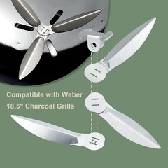 18-1/2-Inch One-Touch Cleaning System Kit For Weber Grill 90992 3618 7443 307443