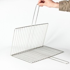 Outdoor Barbecue Grill Basket for Fish For Meat and Shrimp with Locking Handle