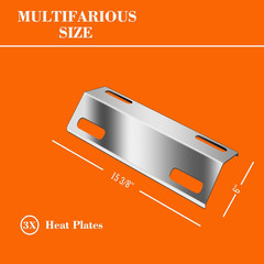 15 3/8″ Heat Plates Shield for 3 Burner Ducane Affinity 3100 3200 3400 Fits Duca