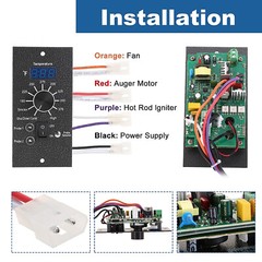 Digital Thermostat Kit with RTD Temperature Sensor 2 Meat Probes Replacement