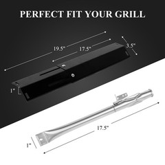 Heavy Duty Stainless Steel Burner Tube & Heat Plate Shield for Pit Boss 1100 Gri
