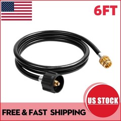6FT Propane Hose Adapter Convert 1lb to 20lb Tank for Camping US