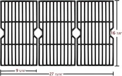 Durable Porcelain Coated Cast Iron Grill Grates 16 7/8″ – 3-Pk Replacement