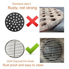Stainless Steel High Heat Charcoal Fire Grate Fits Large/MiniMax Big Green Eg…