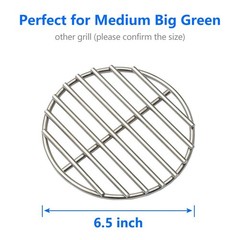 6.5 inch Stainless Steel Charcoal Fire Grate for Medium Big Green Egg