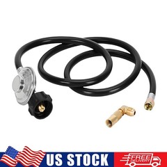 12FT Propane Gas Pit Grill Hose and Regulator for LP BBQ Gas Grill 3/8″ Female