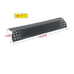 Gas Grill Repair Kit – 3-Pack Stainless Steel Burners & Porcelain Heat Plates