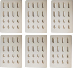 6-Pack Universal Replacement Heat Plate Flame Tamer, Ceramic Brick Flame Tamer,