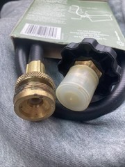 Grill Care 4′ Hose & Adapter – Propane Gas Hose for Tabletop BBQ Grills (NEW)