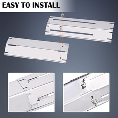 Adjustable Stainless Grill Heat Plates Shield for Nexgrill, Dyna Glo, Charbroil,