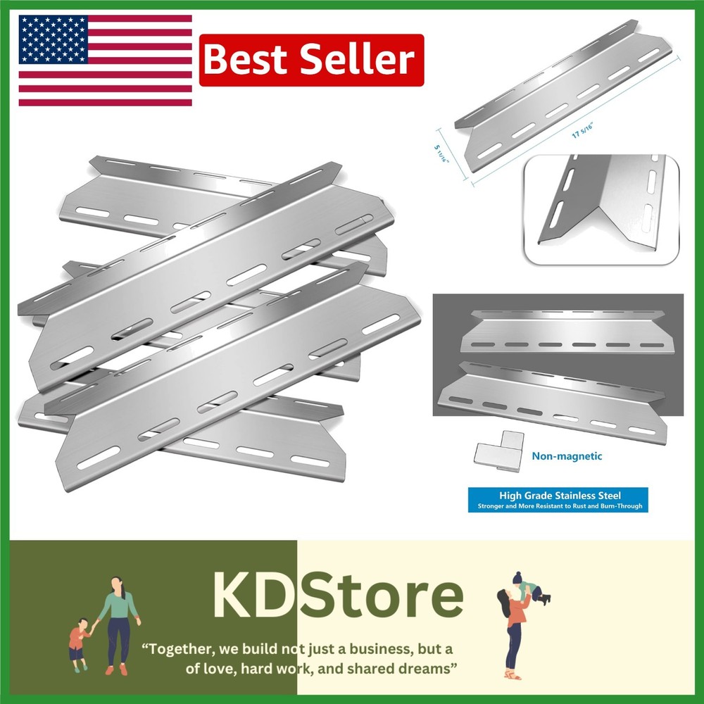 5 PC Stainless Steel Heat Shield Tent Plates for Charmglow & Nexgrill Models