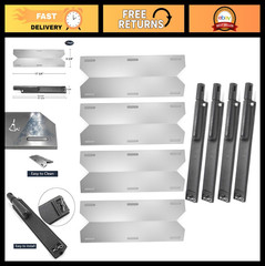 Heat Plates & Burners Replacement for Gas Grills – Fits Jenn Air & Nexgrill, 4 P