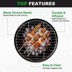 2 Pack Grill Grate Replacement, Steel Grill Grates for BBQ Parts [14.96 Inch]