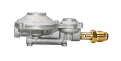 Horizontal Mounted 2-Stage Propane LP Regulator with POL for RVs, 300,000 BTU