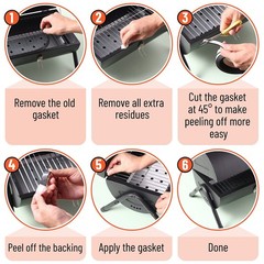 15 Ft High Heat Smoker Gasket for BBQ – Self-Stick Grill Seal Tape, Free & shipp