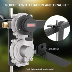 Dual RV Propane Regulator 2-Stage Auto Switch w/ Gauge Hoses & Brass Fittings