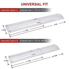 Universal Grill Heat Plates Tents Shields for Gas Grill, 5-Pack