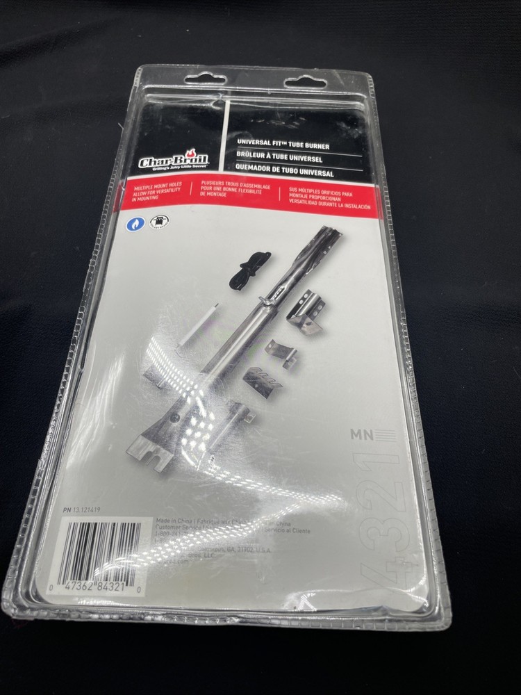 Char-Broil Grill Universal Fit Tube Burner Multiple Mount Holes Versatility NEW