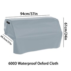 Heavy Duty 600D Fabric Built In BBQ Grill Cover Water Resistant For Outdoor Use