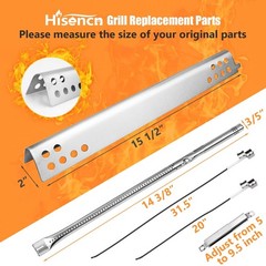 Grill Replacement Parts for 4 Burner Gas Grill – Burners, Heat Plates & Tubes
