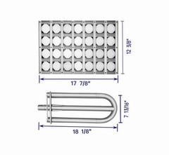 Grill Burners Grill Briquette Tray for Alfresco ALX2-30CD, ALX2-42C, ALX2-42RFG