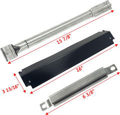 Grill Heat Plates Burners Crossover Tubes Replacement Parts Kit for Charbroil