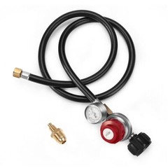 4FT 0-30PSI High Pressure Propane Regulator with Hose & Gauge, 1/8 MNPT Pipe Fit