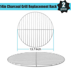Cooking Grate for 13.7 Inch Charcoal Grill round Chromed Iron Steel
