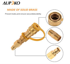 3/8″ Natural Gas Quick Connect Fitting Brass LP Propane Hose Adapter Kit