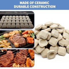 100Pcs Ceramic Briquettes Replacement for Alfresco Artisan Grill Parts