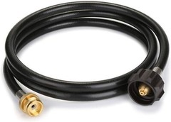 8 FT Propane Hose with QCC1 / Type1 Tank Connects 1lb Appliance to 1-20lb Tank