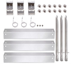 Char-Griller Grill Replacement Parts Set: Heat Plate, Burners, Ignitor, Brackets