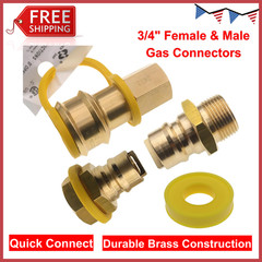 3/4″ Dual Fuel Generator Natural Propane Hose Quick Connect Disconnect Fittings