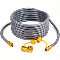 24FT BBQ Natural Gas Line 3/8″ ID Hose Quick Connect for Converted Grill