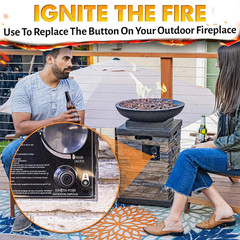 2 Pcs Gas Grill Igniter – BBQ Igniter Standard 1.22″ Diameter AAA Compatible,