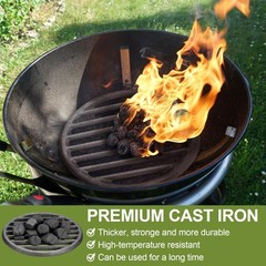 Cast Iron Fire Grate, 3.9″ Round BBQ Grill Grate Replacement High Heat Charco…