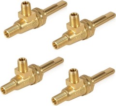 4 Pack Gas Burner Valve 1/8 MPT x 3/8-27 Horizontal Split for Jade Range