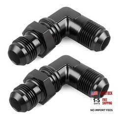 Bulkhead Fitting Flare Male to Male Adapter Union with 6AN Lock AN10 90 Degree