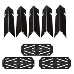 8-Pack 17in Porcelain-Enameled Steel Flavorizer Bars & Heat Deflectors