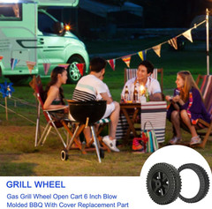 G206-0025-W1 Plastic Wheel Replacement Parts for Grill Wheels, 2Pcs with Cover G