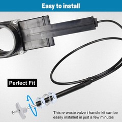 RV Waste Valve Handle Replacement for Waste Valve Extension Rod RV Parts Gray