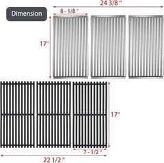 463242516 Emitter Plates Grill Grates Replacement Parts for Charbroil Tru Infrar