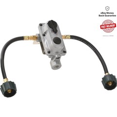 2-Stage Auto Changeover LP Propane Gas Regulator with 12-Inch Pigtails for RVs